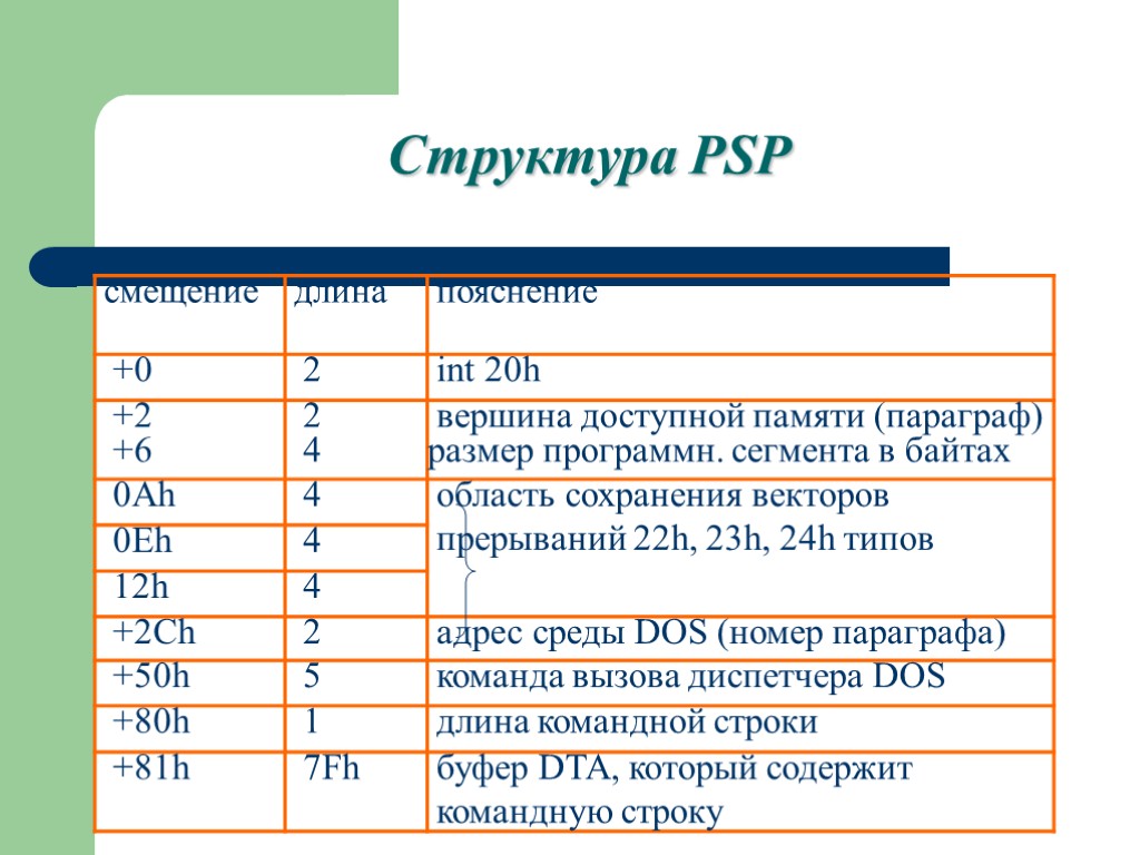 Структура PSP
